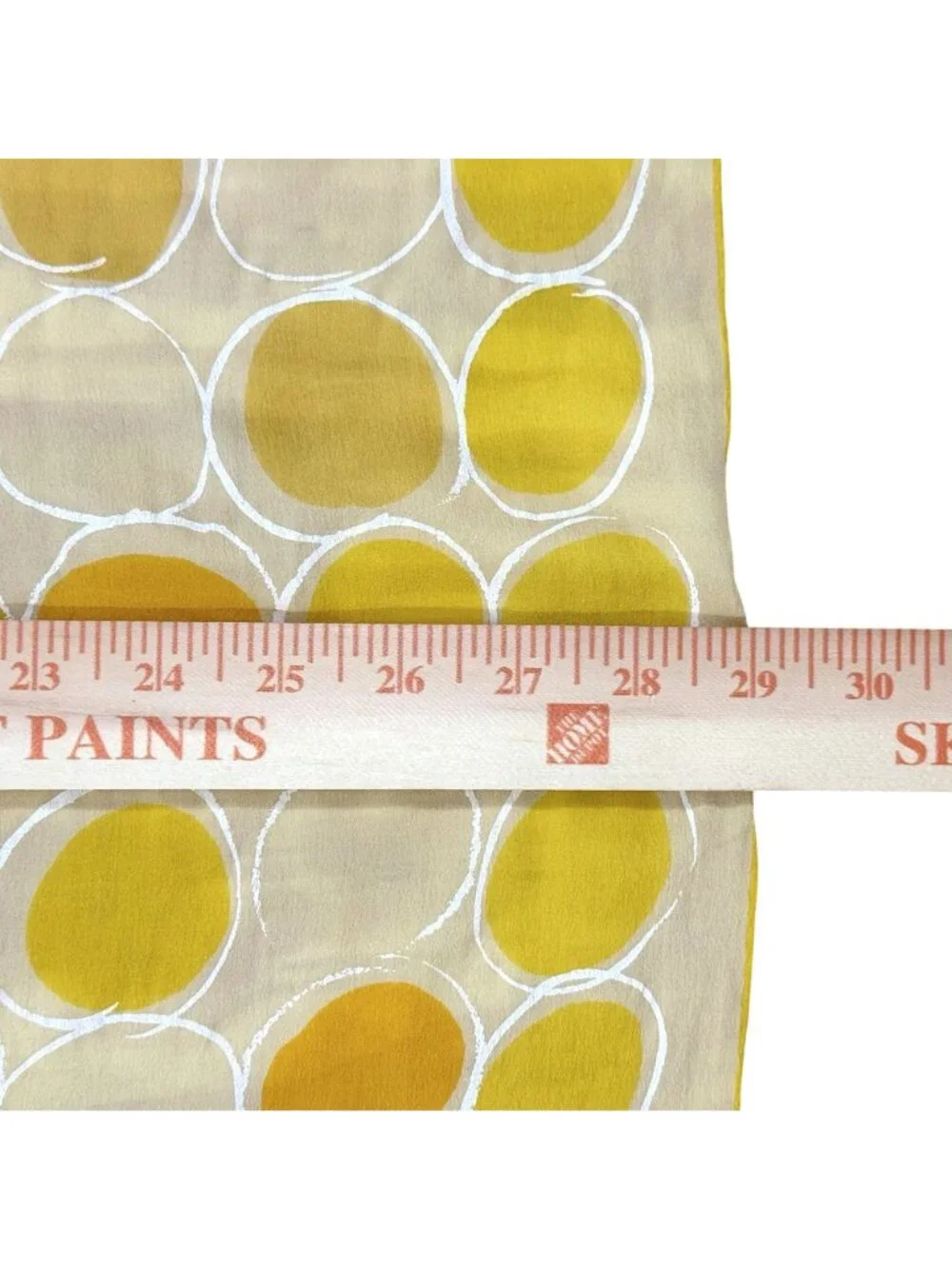 Vintage 1960s Vera Neumann Women’s Yellow Abstract Circle Silk Scarf 29x29